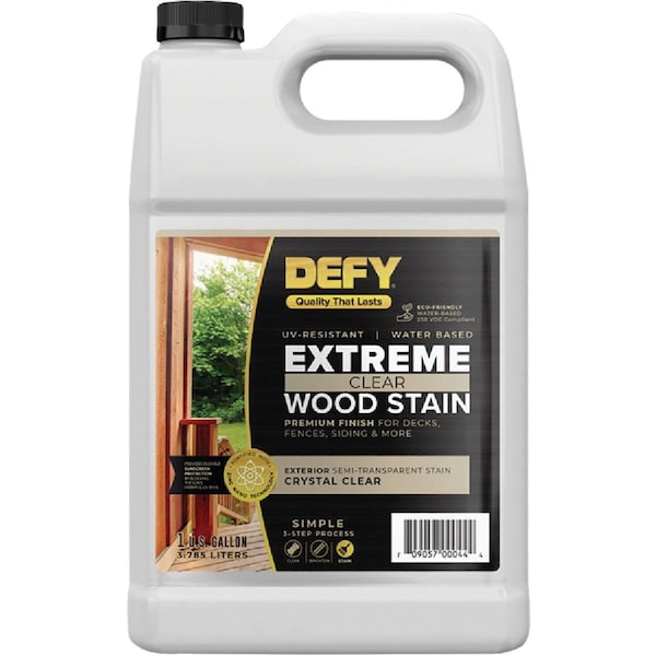 Defy Extreme Transparent Exterior Wood Stain, Crystal Clear, 1 Gal. Bottle 300164-F - main